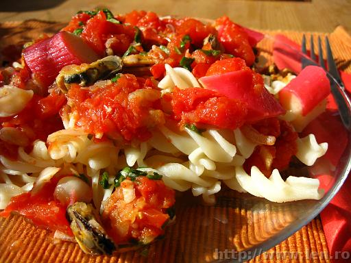 Fusilli with fruits de mer